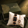 Black Dial Bracelet Strap Women's Analog Watch with Elegant Chronograph Style Design