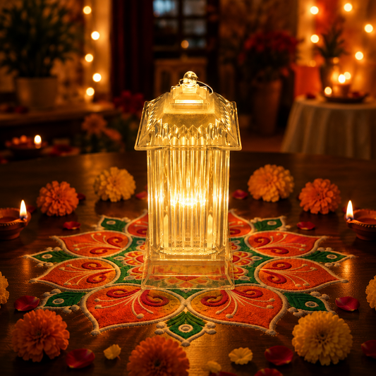 LED Crystal Lamp – Festive Flickering Candle Decor | Tidy Table
