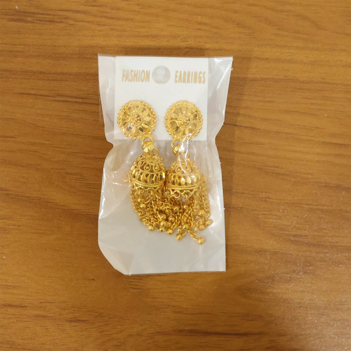 Elegant Traditional Gold Tone Jhumka Earrings for Women Ethnic Party Wear Drop Earrings