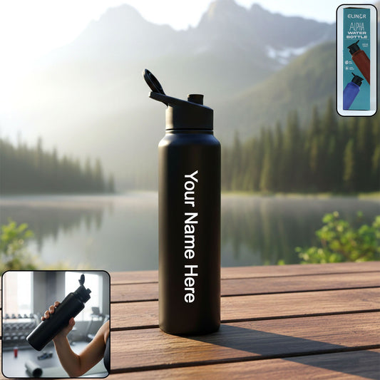Customized Stainless Steel 1000ml Flip-Top Reusable Sports Water Bottle – 1 Pc
