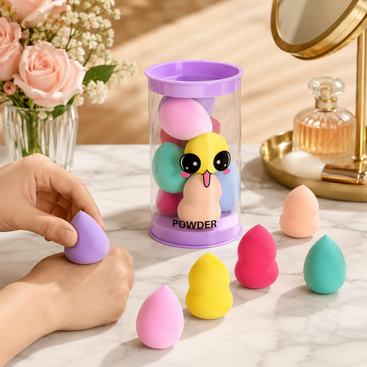 Makeup Powder Puff Set – Washable Soft Sponges in 8 Colors | BeautyBare