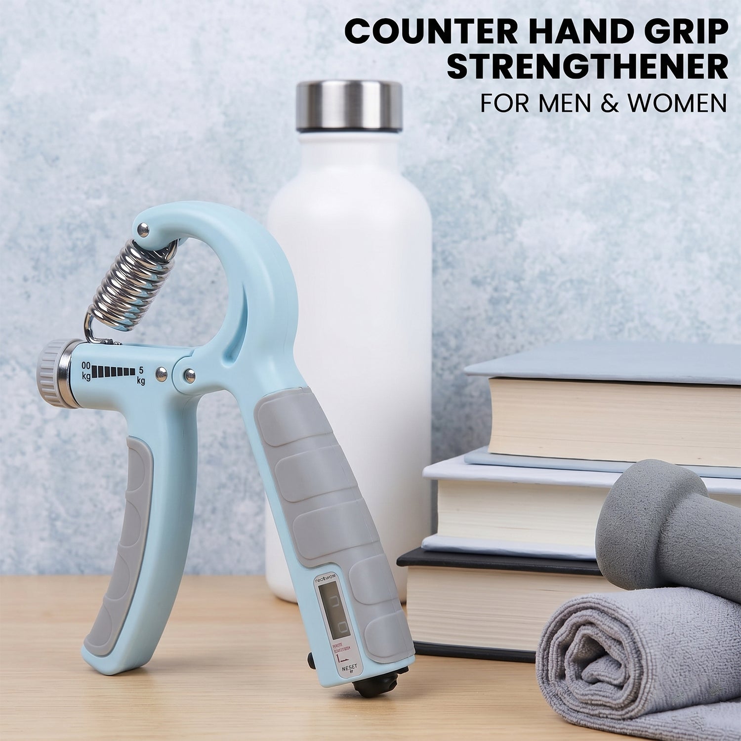 Gym Hand Exerciser Equipment Adjustable Hand Grip Strengthener for Forearm (1 Pc)