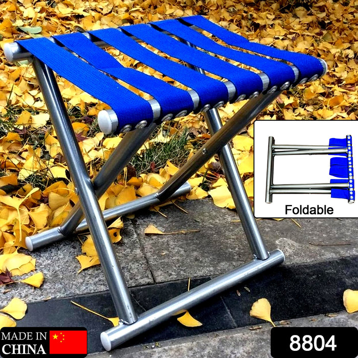 8804 Folding Beach Tool Best Folding Stool Portable Travel Train Chair Outdoor Rest Seat Fishing Beach Picnic Hiking Backpacking Stool, Camping Fishing Hiking Picnic Garden (1 Pc )