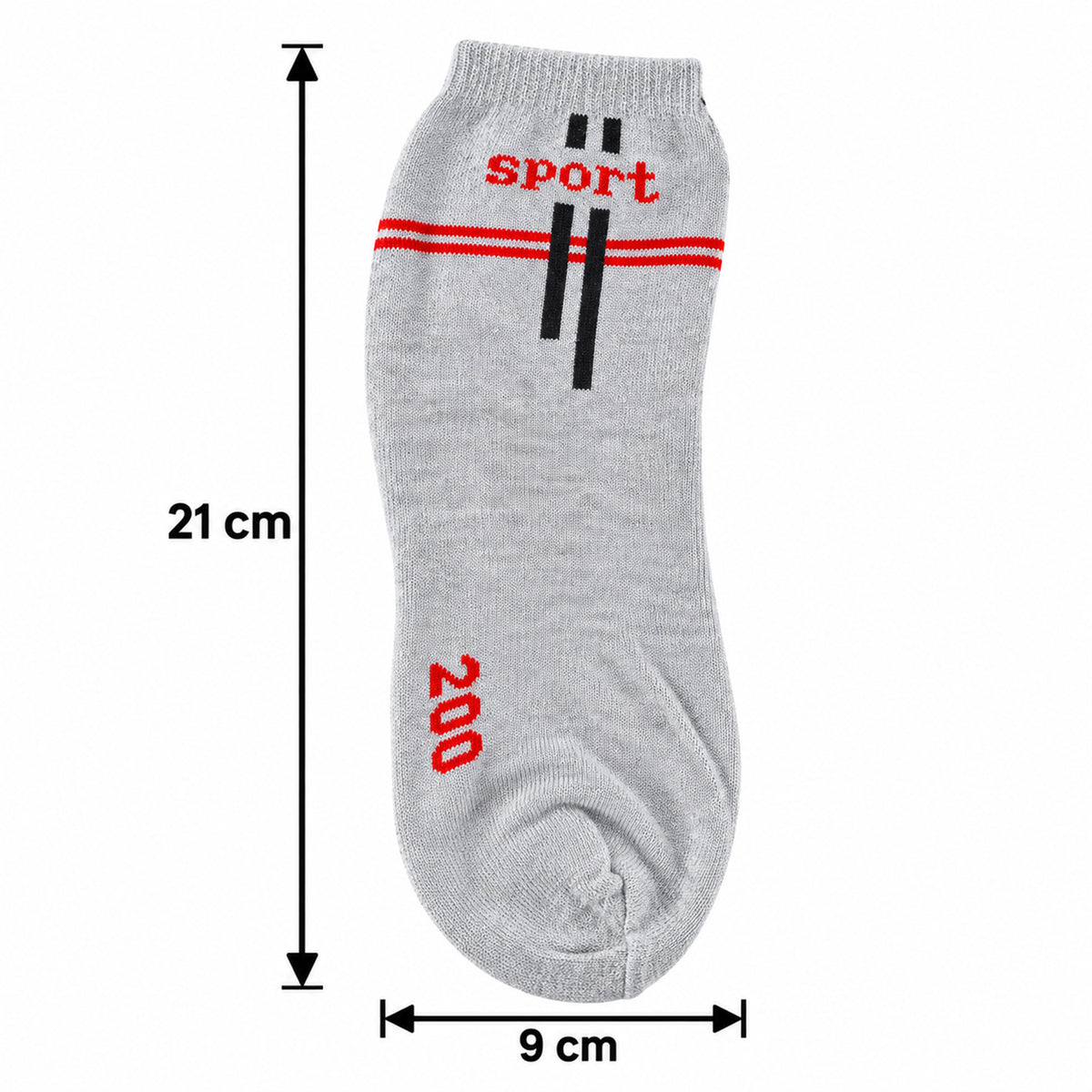 Soft Stretchable Ankle Socks with Mixed Designs for Casual Wear (12 Pair)