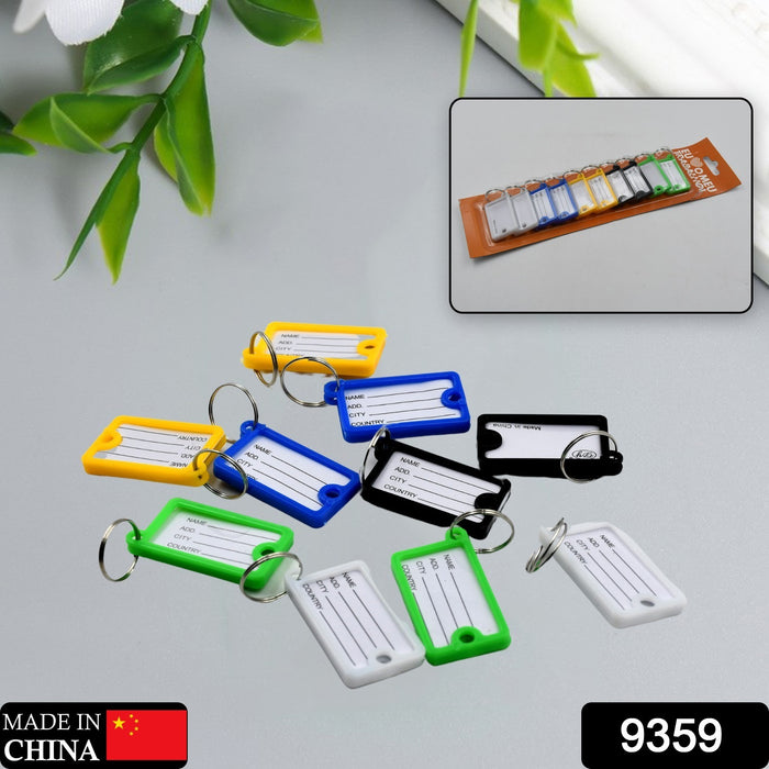 9359 Wallet Keychain 10 pcs Set Plastic Key Custom Key Tags Key Ring Tags Numbered Key Tags Tags with Backpack Keychain