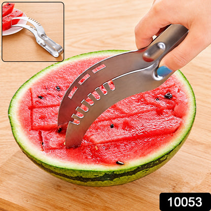Watermelon Slicer and Server, Stainless Steel 3 in 1 Melon Cutter (1 Pc)