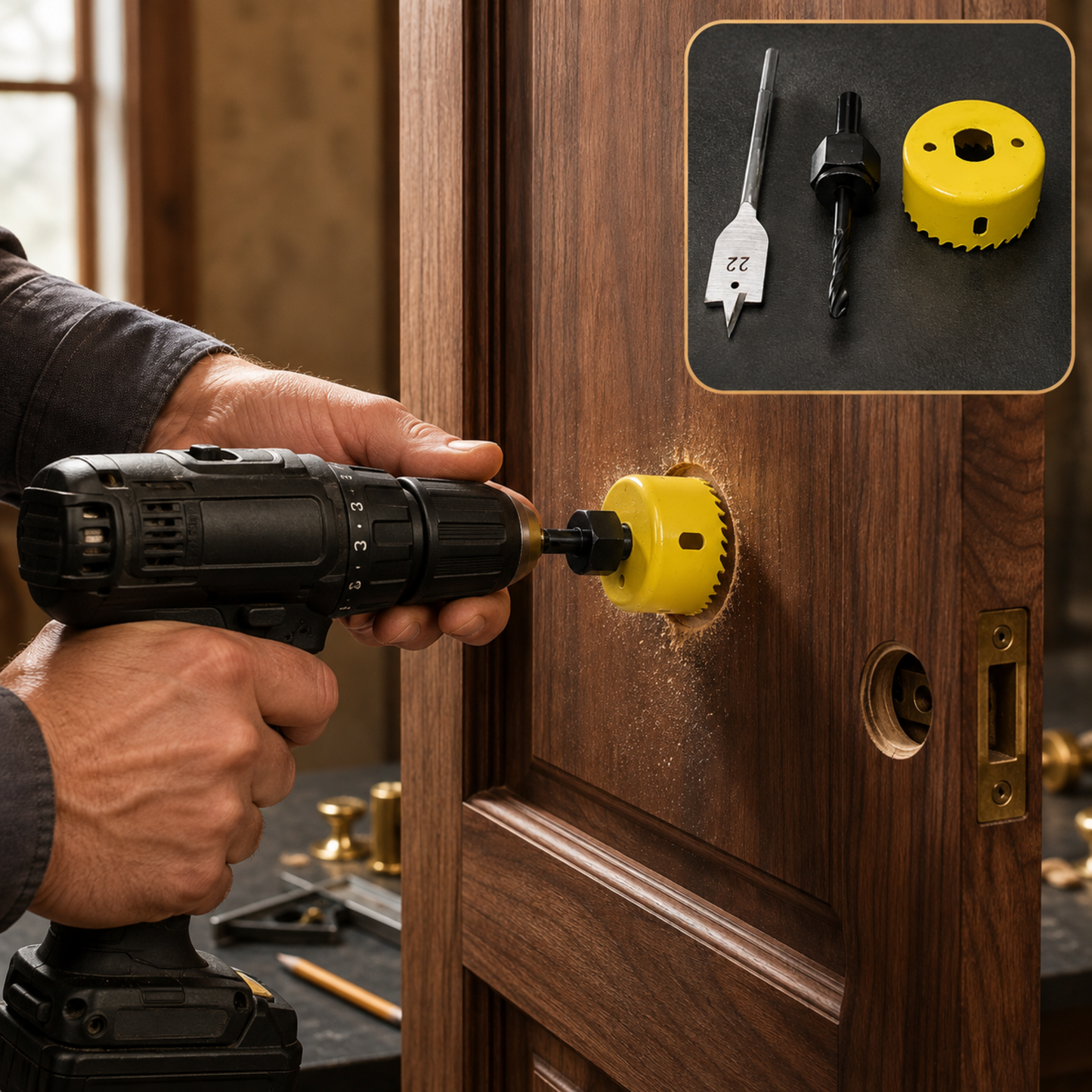 Door Lock Installation Kit – Carbon Steel Hole Saw Set | Wagtail