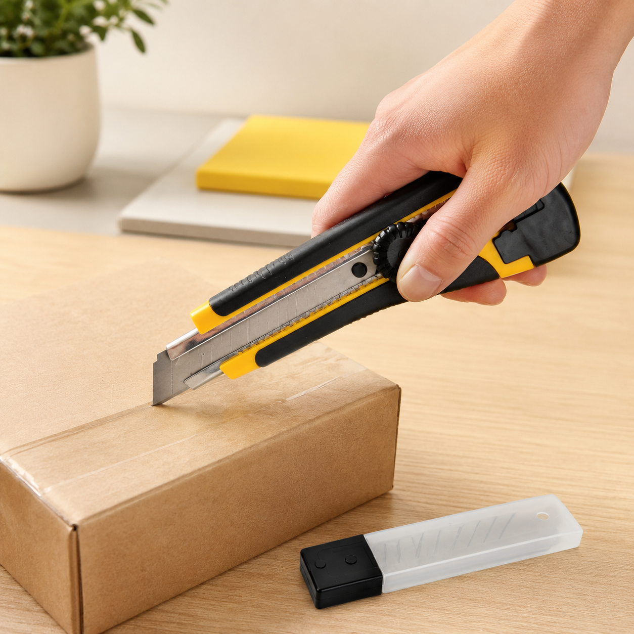 Cutter Knife Set – Heavy Duty Utility Knife with 4 Blades | Wagtail
