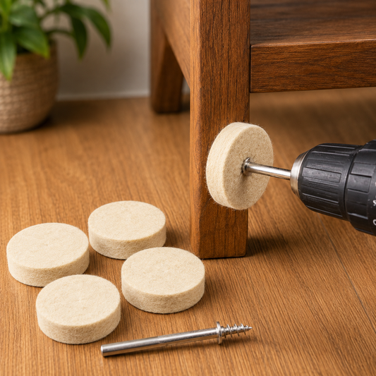 Wool Felt Polishing Pads – Rotary Tool Set (4 Pcs) | Wagtail