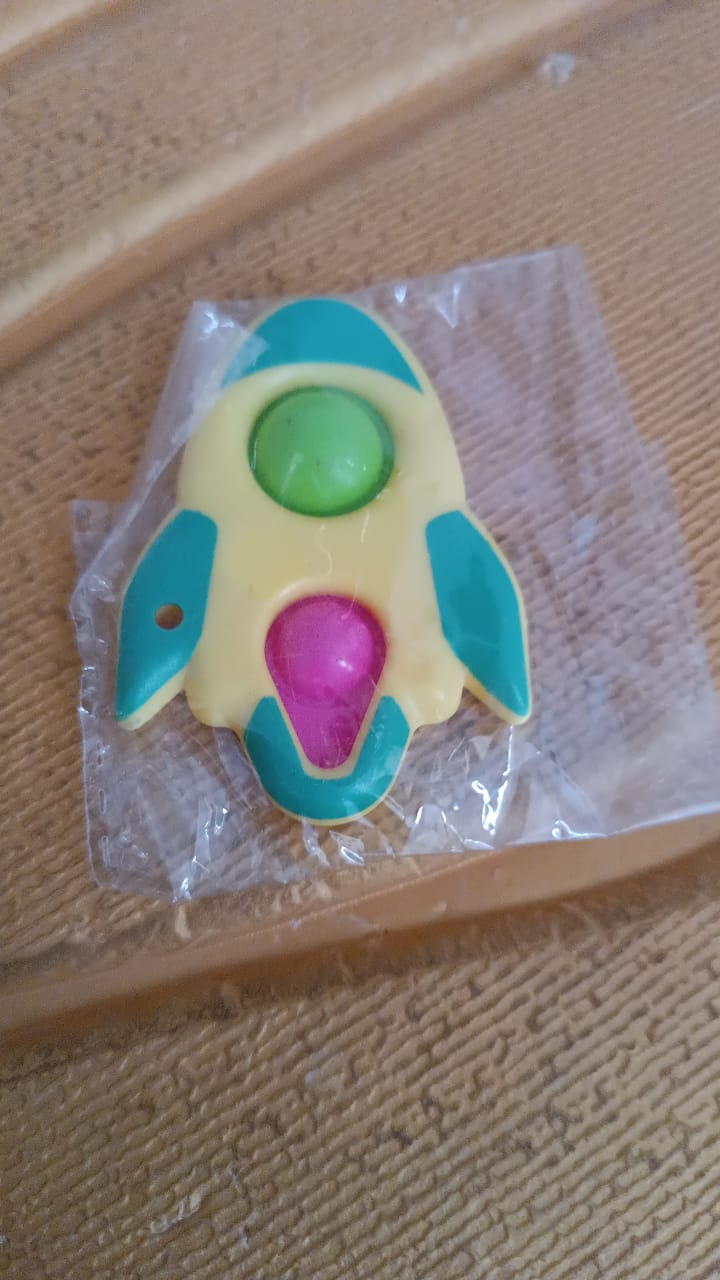 Rocket Shaped Dimple Keychain Toy (1 Pc)