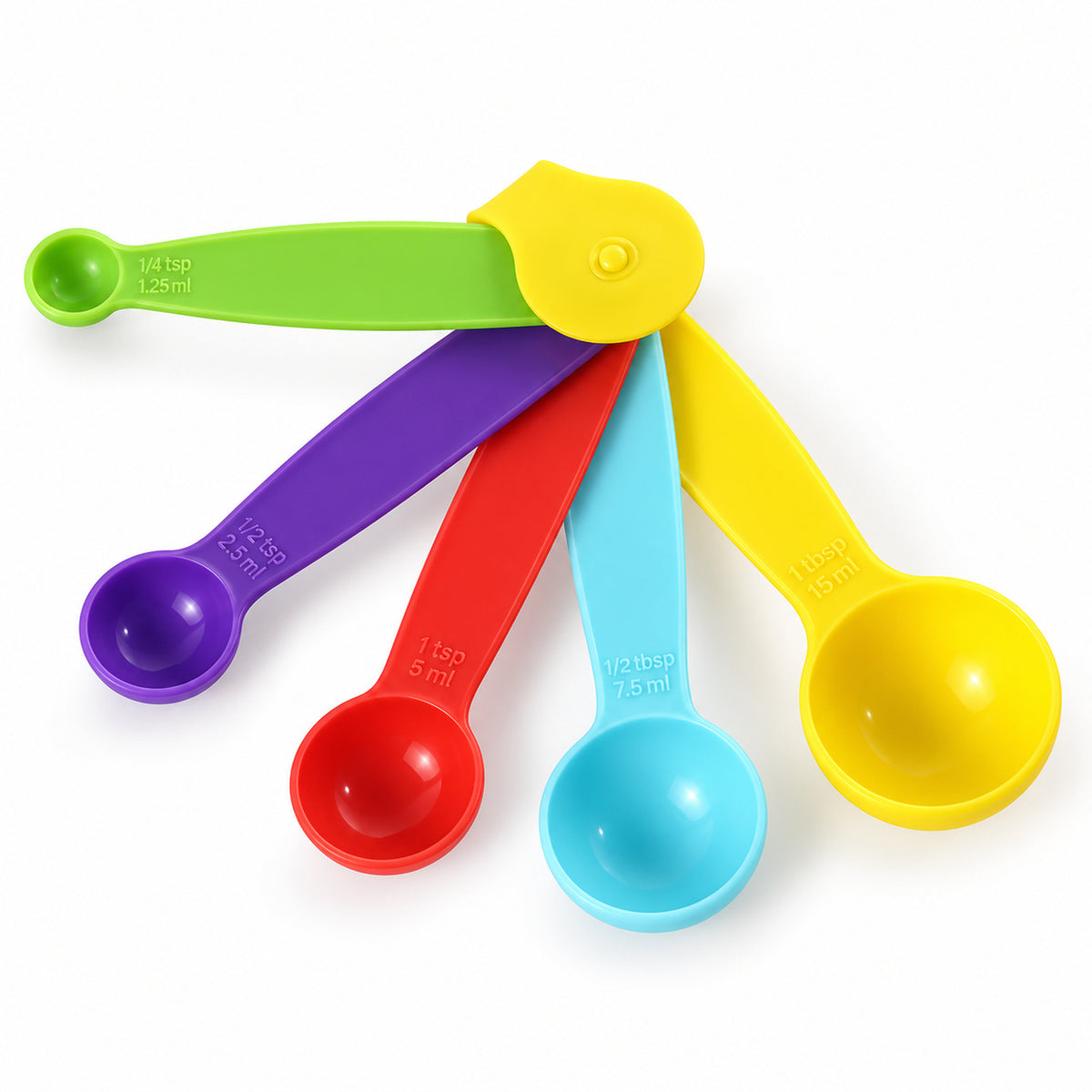 Plastic Measuring Spoons Set – 5 Pcs for Baking & Cooking | Bake & Dwell