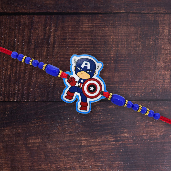Captain America Shaped Rakhi for Kids
