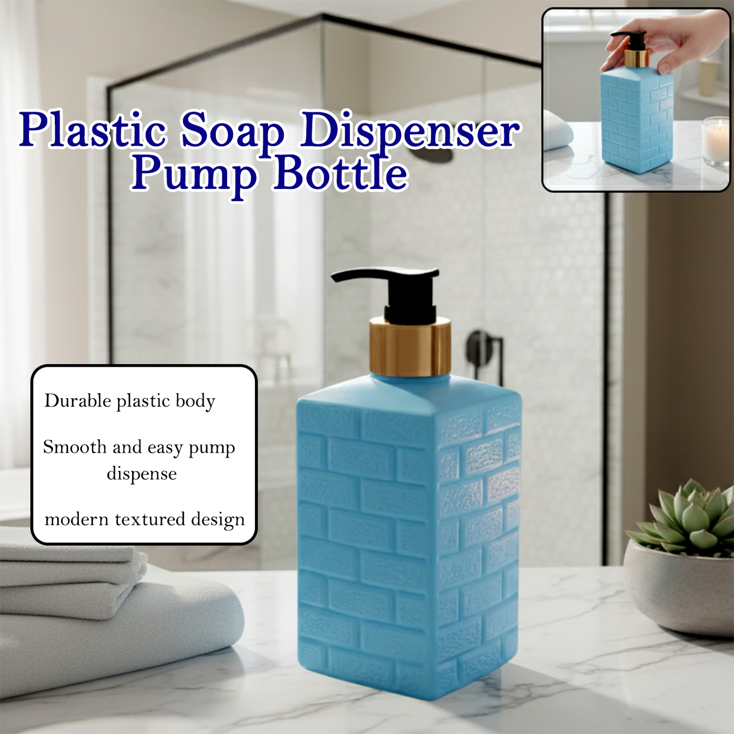 Plastic Soap Dispenser Pump Bottle (1 Pc)