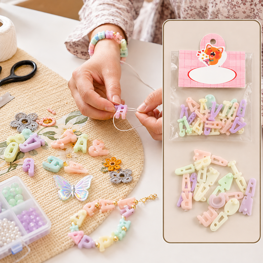 Alphabet Letter Beads – Durable DIY Craft & Jewelry Kit