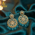 Turquoise Blue Floral Earrings – Elegant Handcrafted Jewelry