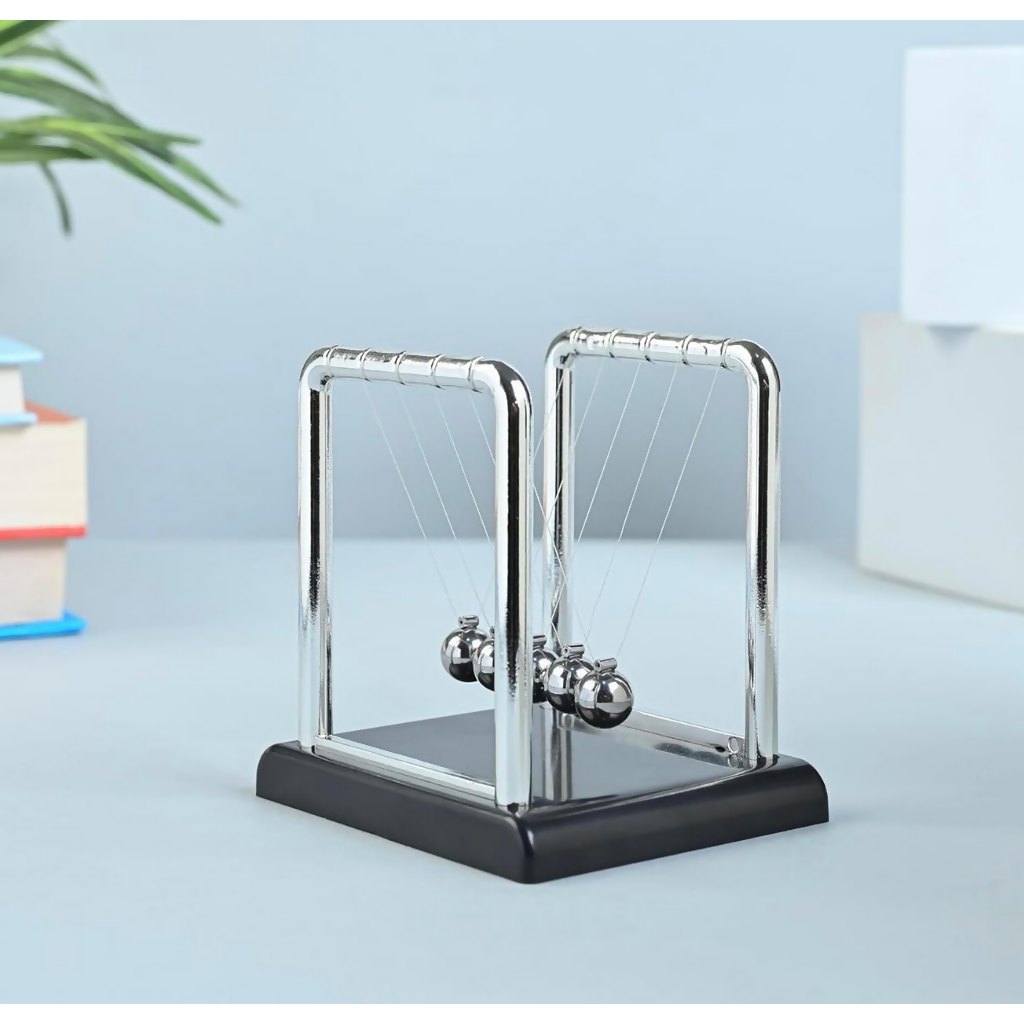 Newton Cradle Desk Toy with Metal Balls for Office Table Decoration (SQAURE)