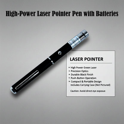 High-Power Laser Pointer Pen with 2 AA Batteries (1 Set)