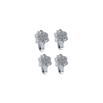 Pressing Nath / Stud Set for Unpierced Nose | Multi-Style Combo Pack of 4