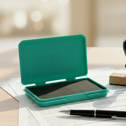 Officemate Small Stamp Pad Feather Touch Green Ink Long-Life Micro Cellular Foam (88cm x54cm)