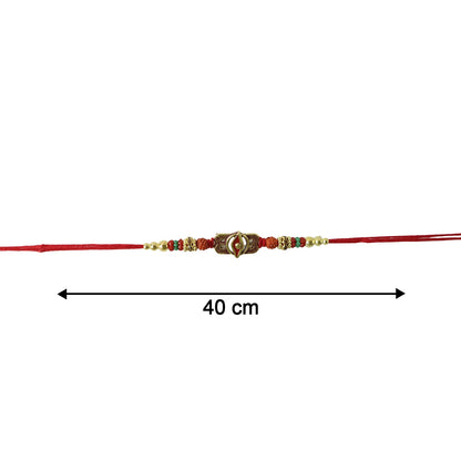 Traditional Raksha Bandhan Rakhi with stylish centerpiece