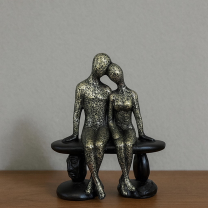 Romantic Couple Sitting Showpiece for Home Decor & Gift
