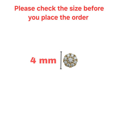 Gold Plated Floral Diamond Cluster Flat Back Nose Stud for women and girls Combo Pack of 6