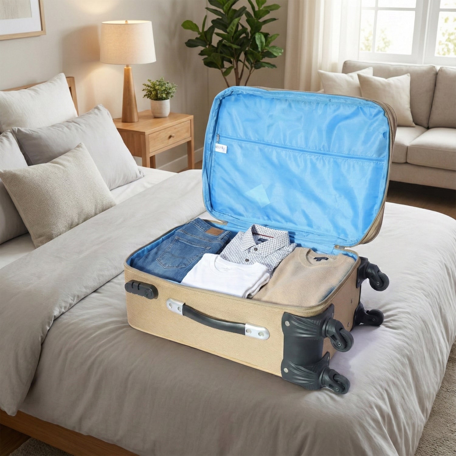 3 In 1 Soft side Trolley Luggage Set 3 Piece