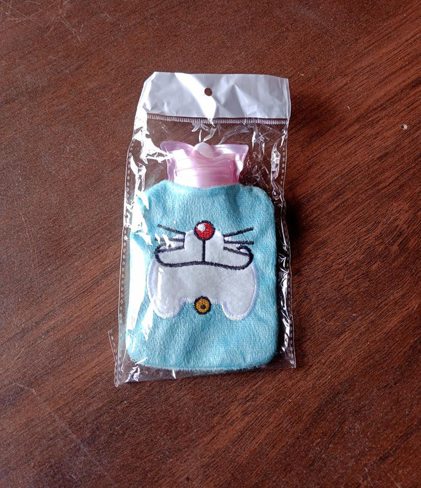 Doremon Cartoon Small Hot Water Bag with Cover for Pain Relief
