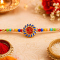 OM Symbol Rakhi – Traditional Beads & Red Thread for Brothers