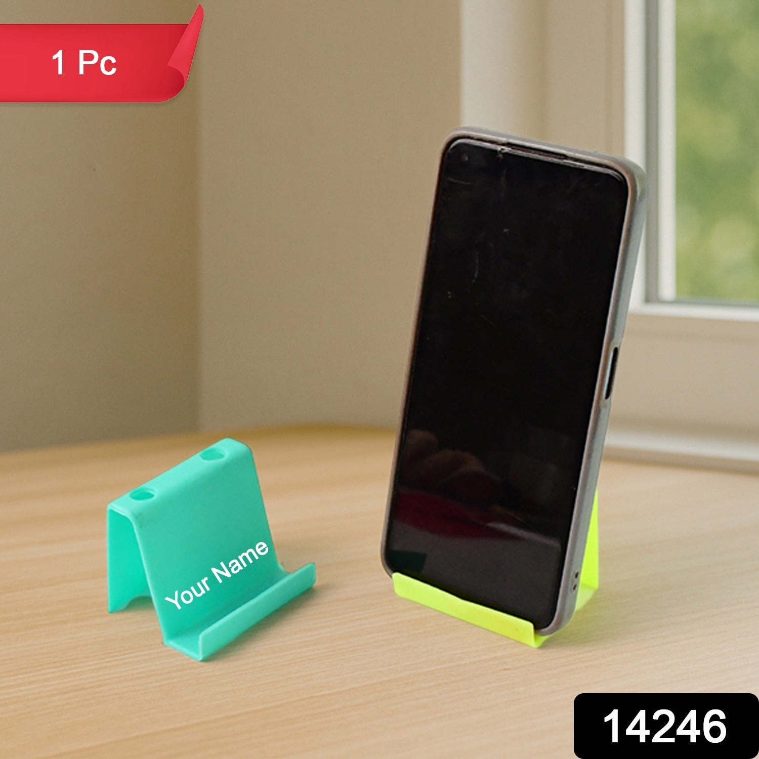 Customized / Personalized Multifunctional Plastic Mobile Phone Stand & Pen Holder (1 Pc & mix color)