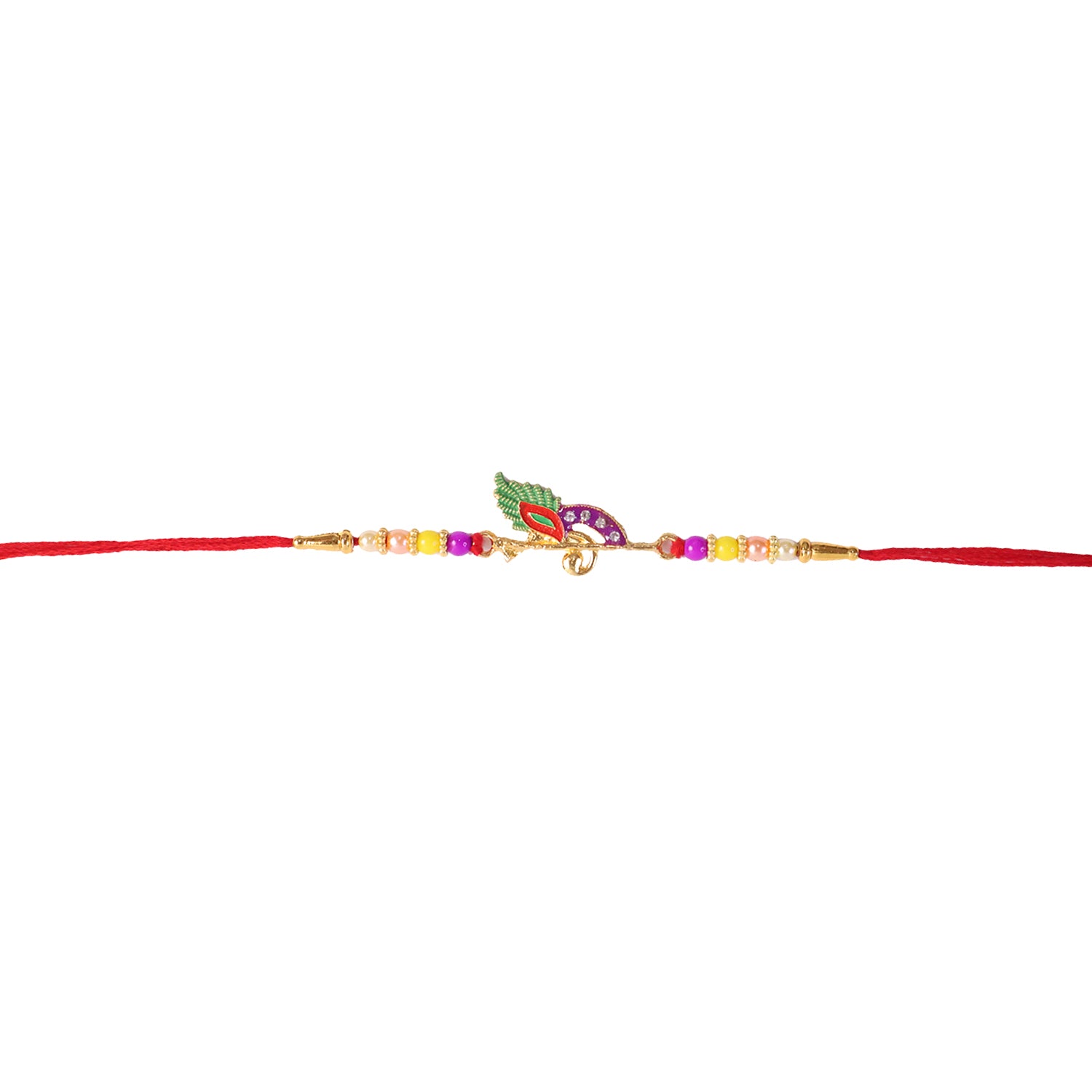 Durable traditional rakhi with bird design and beads