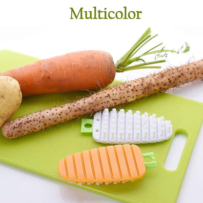 Carrot-Shaped Non-Toxic Vegetable Scrubbing Brush for Fruits & Veggies