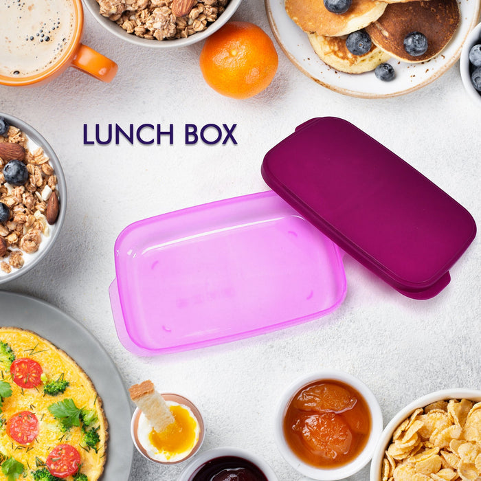 Customized Unbreakable Divine Leak Proof Plastic Lunch Box Food Grade Plastic BPA-Free 2 Containers with Spoon