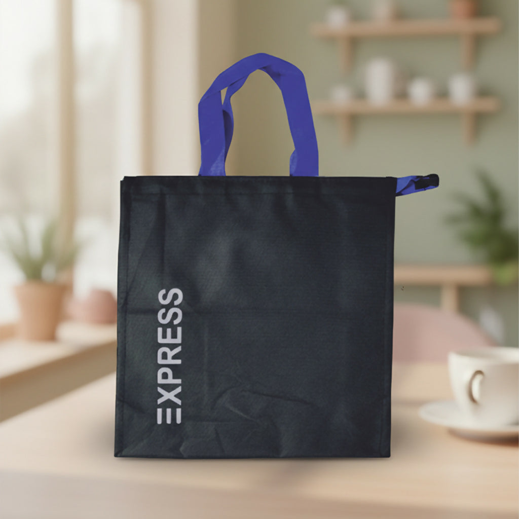 Express reusable Shopping Bag – Multicolor Tote with Handles, Heavy-Duty Eco Grocery Bag for Daily Use, Durable Fabric, Foldable and Recyclable