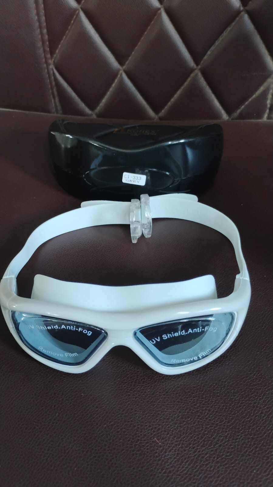 Premium Wide Vision Swimming Goggles With protective hard case (1 Pc)