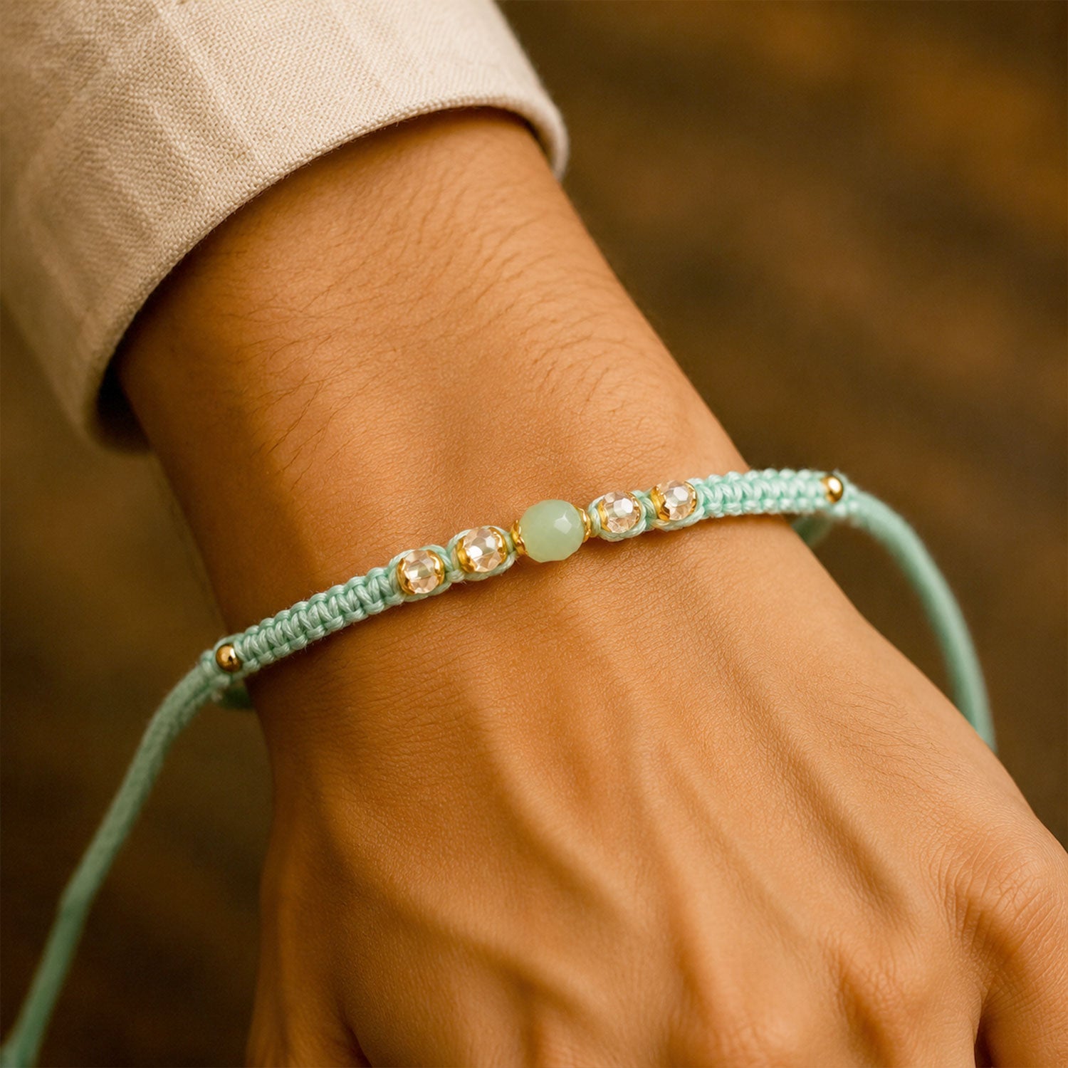 Beautiful Pearl and Stone Rakhi with Bright Beads and Elegant Raksha Bandhan Look