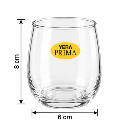 Yera Prima Bonn Clear Glass Tumbler Set for Water, Juice and Drinks (6 Pc)