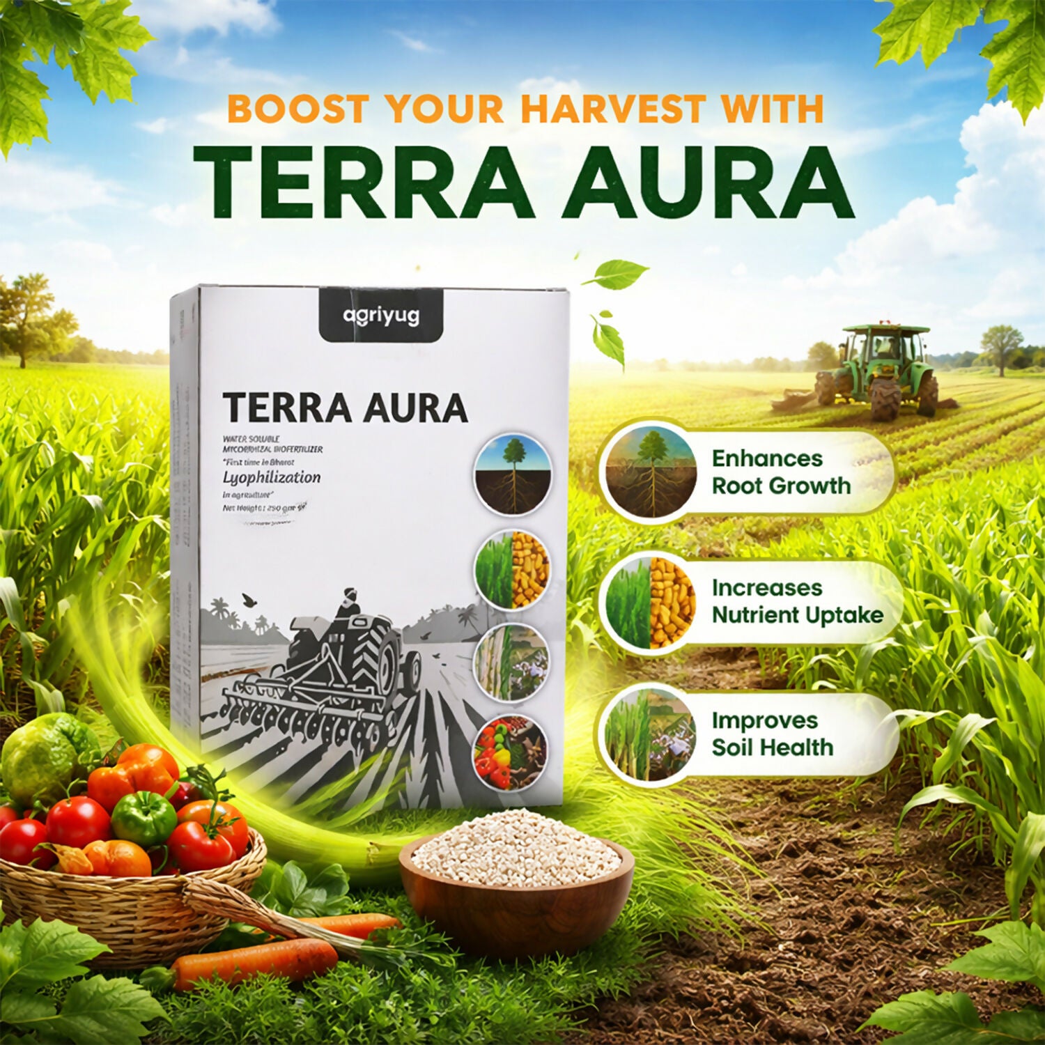 Diluted Terra Aura WS solution for crop application