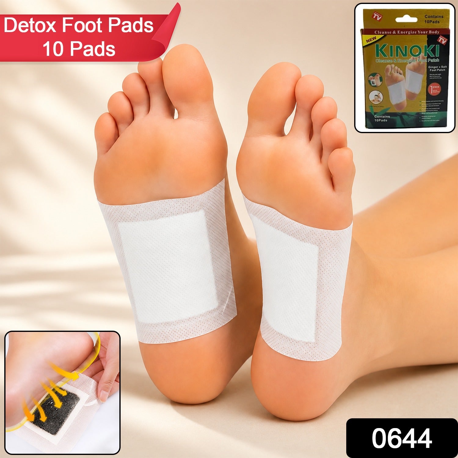 Detox foot pads ginger salt 10 pcs
