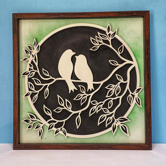 Handcrafted Wooden Bird ( Sparrow ) Wall Art – Minimal Bird Design | Natural Wood Finish | Eco-Friendly Wall Decor for Living Room, Bedroom & Office | Handmade in India
