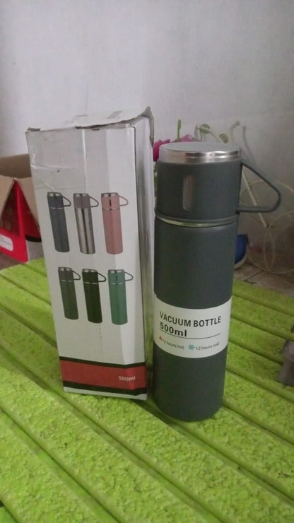 Customize Stainless Steel Vacuum Insulated Water Bottle With Coffee / Tea Mug (500 ML)