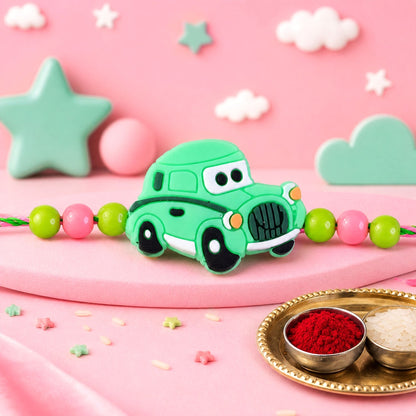 Kids Car Beaded Rakhi Fun Pattern Raksha Bandhan Gift (5pcs)