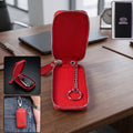 Leather Car Key Case – Smart Key Holder with Snap Hook