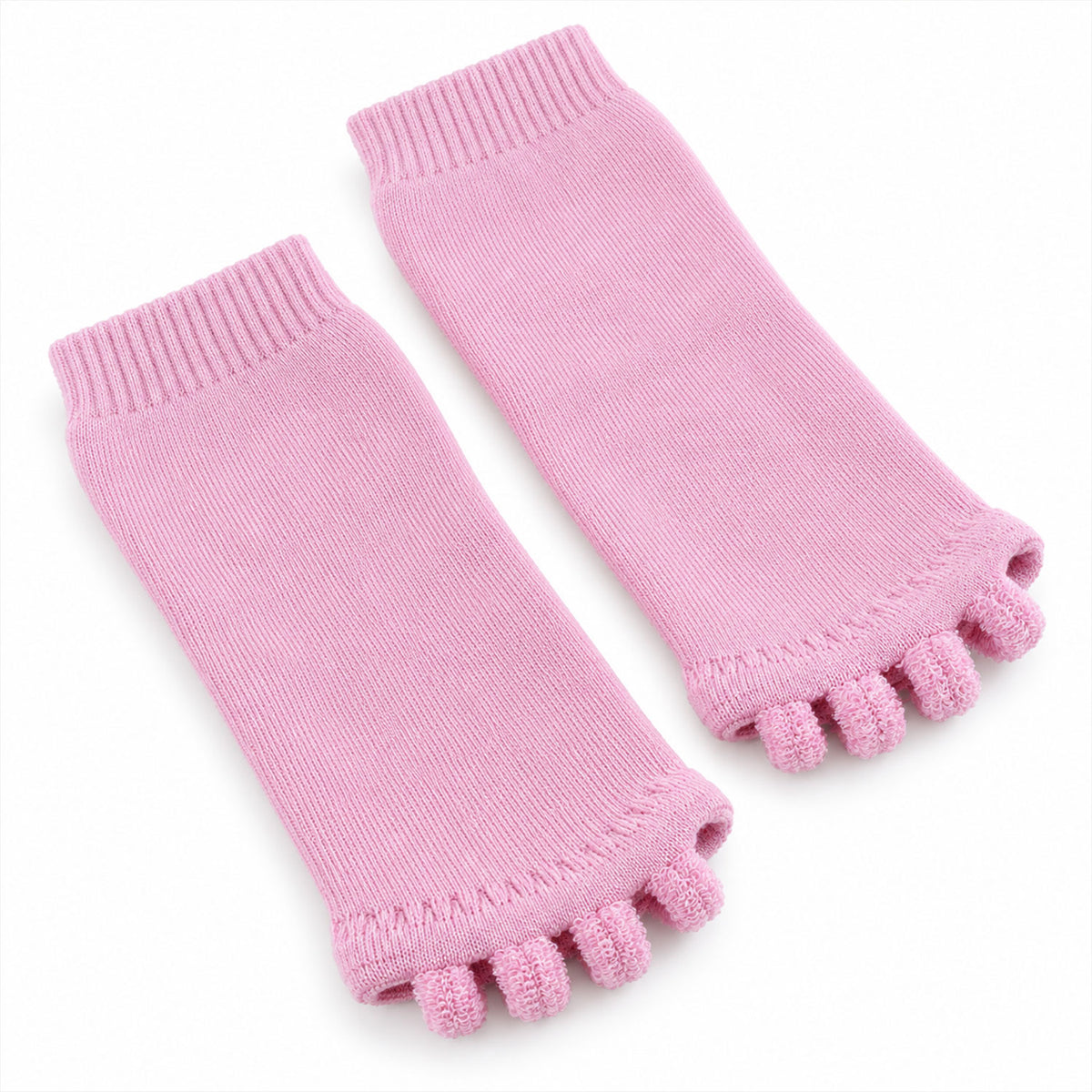 Cotton Blend Open-Toe Comfort Socks with Toe Separators and Ribbed Cuffs (1 Pair)