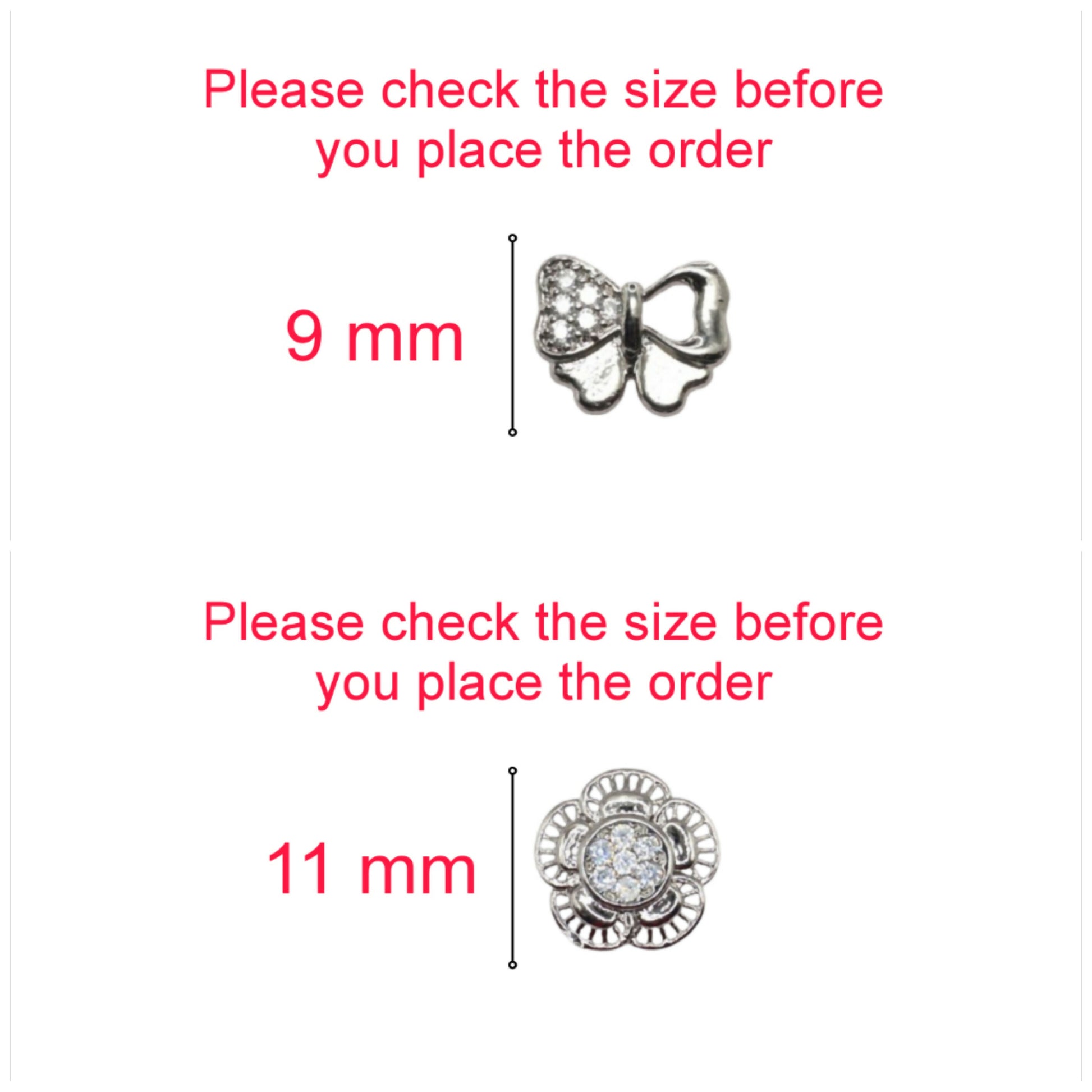 Pair of silver plated bow and flower cubic zirconia stud earrings displayed together