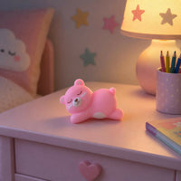 Cute Sleeping Bear Silicone LED Night Lamp for Kids Bedroom & Nursery
