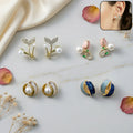 Korean Style Earrings Set – Versatile & Elegant Designs