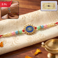 Evil Eye Sun Rays Rakhi Stylish & Protective for Bhai (5pcs)