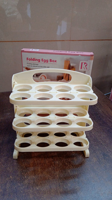 Plastic Foldable Egg Tray | 24 Grid Egg Storage Box (1 Pc)