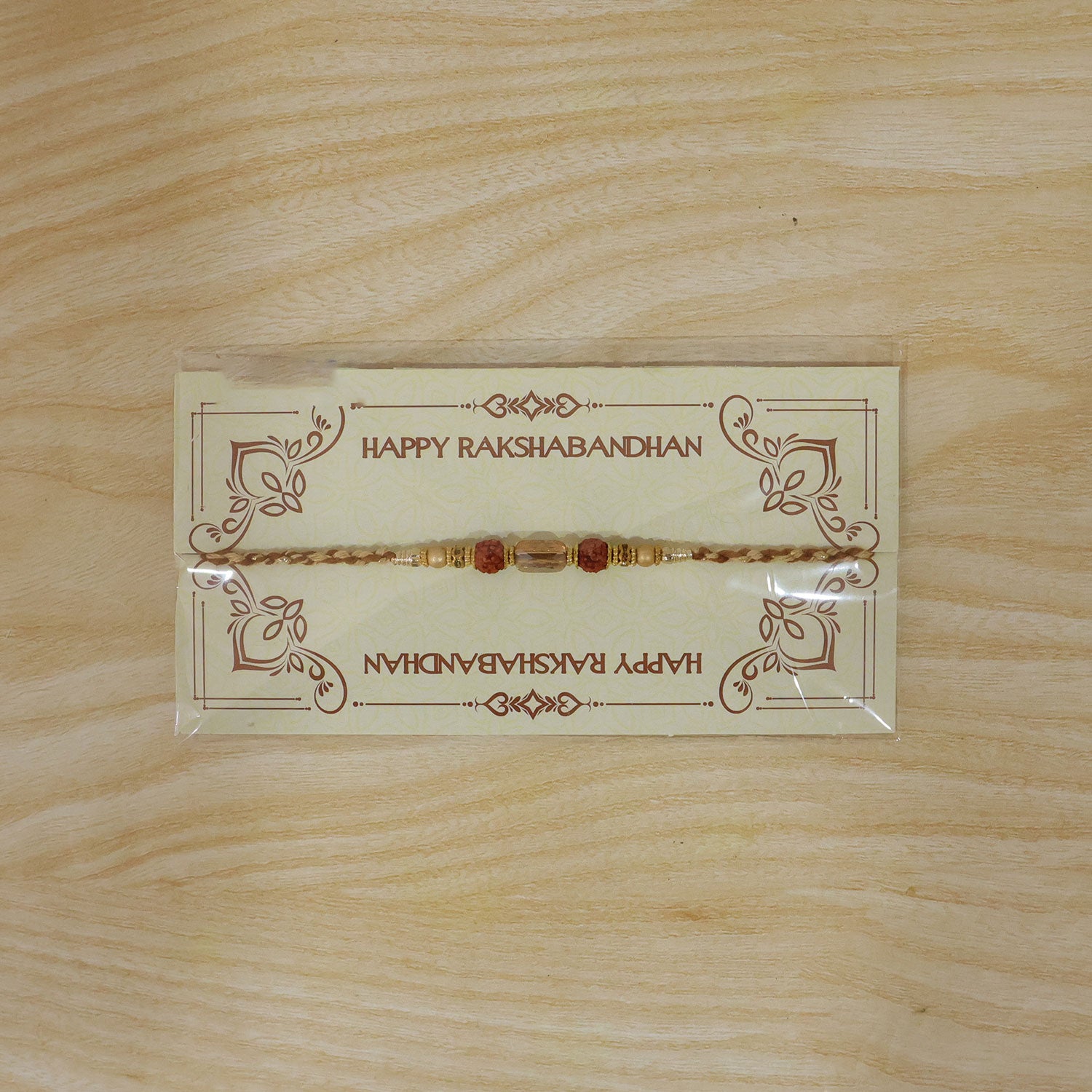 Graceful Pastel Pearl Rakhi with Fine Beads and Premium Raksha Bandhan Charm
